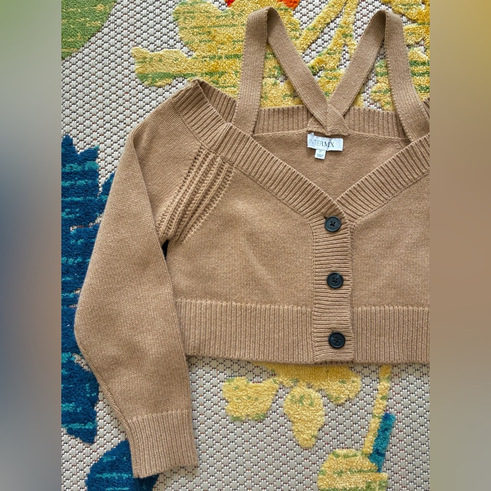 Intermix Rumi Cold Shoulder Cardigan Sweater - Picture 5 of 8